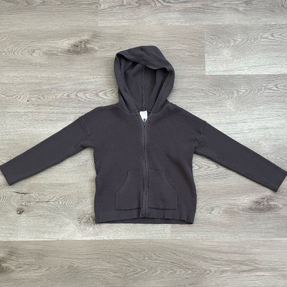 Modern Moments by gerber toddler Girls gray hooded zip up sweater